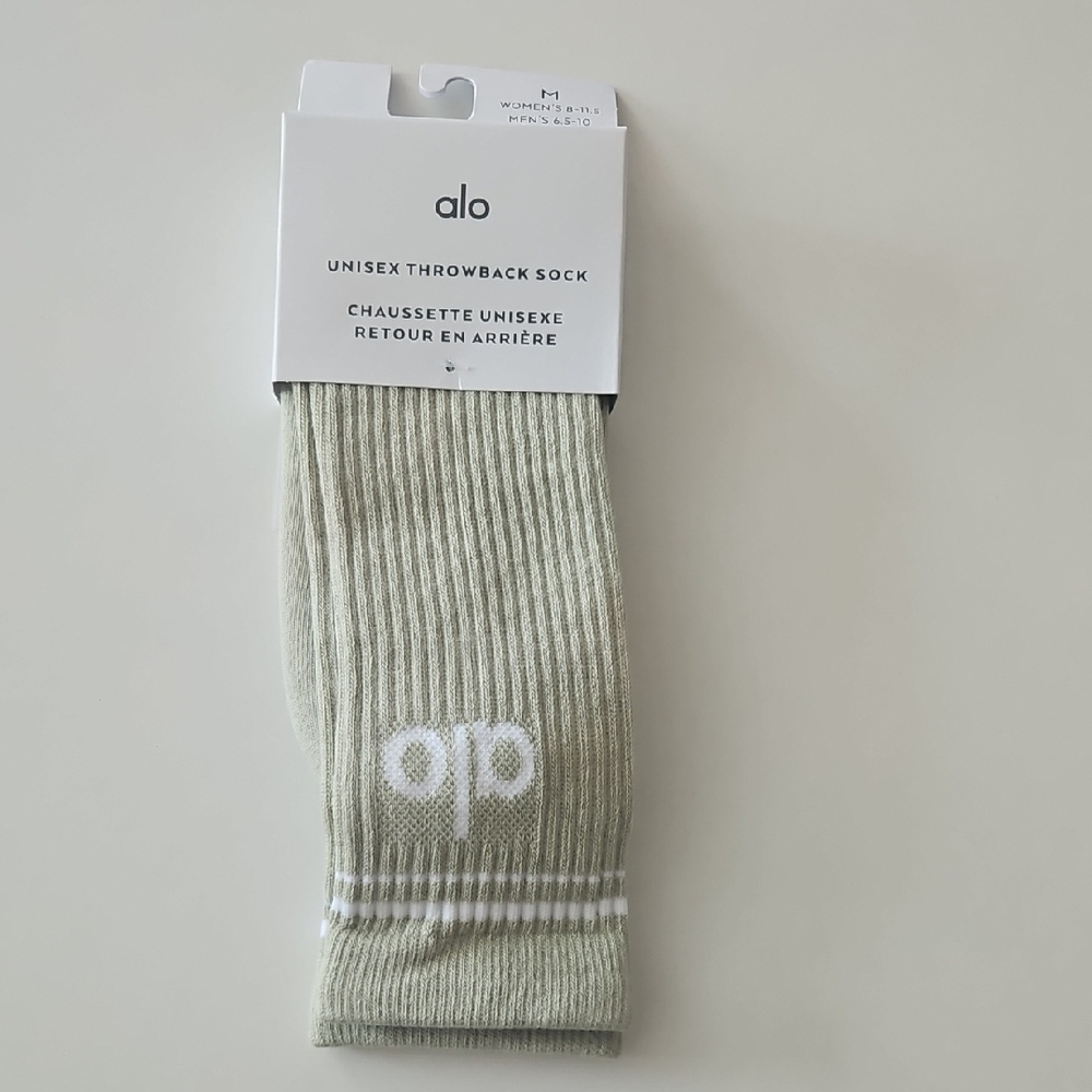 ALO Yoga Unisex Throwback Sock - Limestone